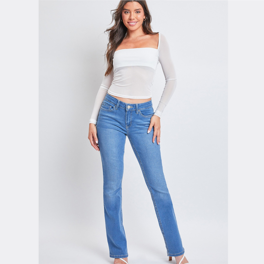 Sustainable Mid Rise Boot Cut Jeans