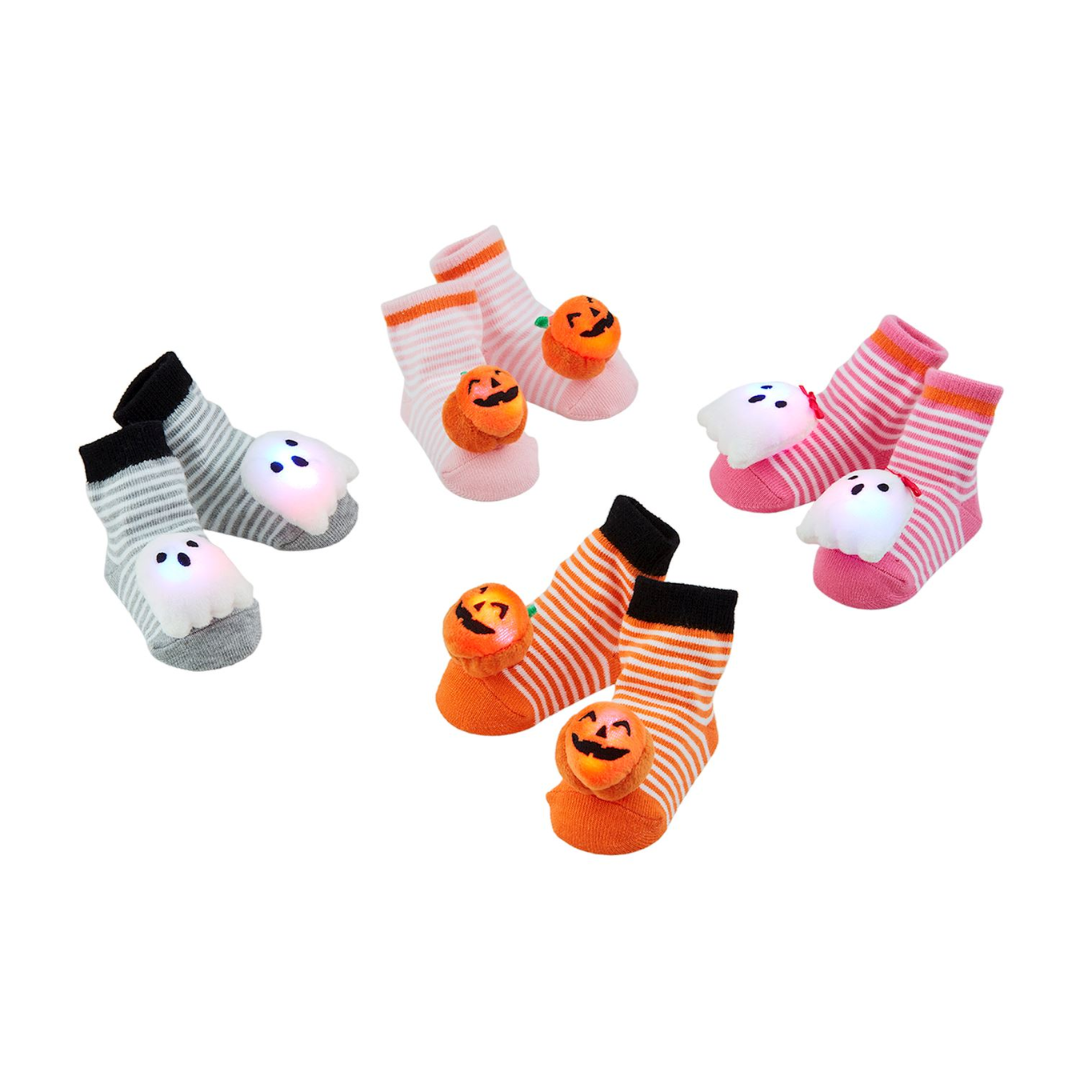 Mud Pie Halloween Light Up Socks- 0-12 Months