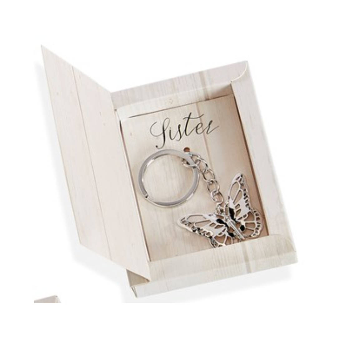 Flies With Butterflies Boxed Keychain