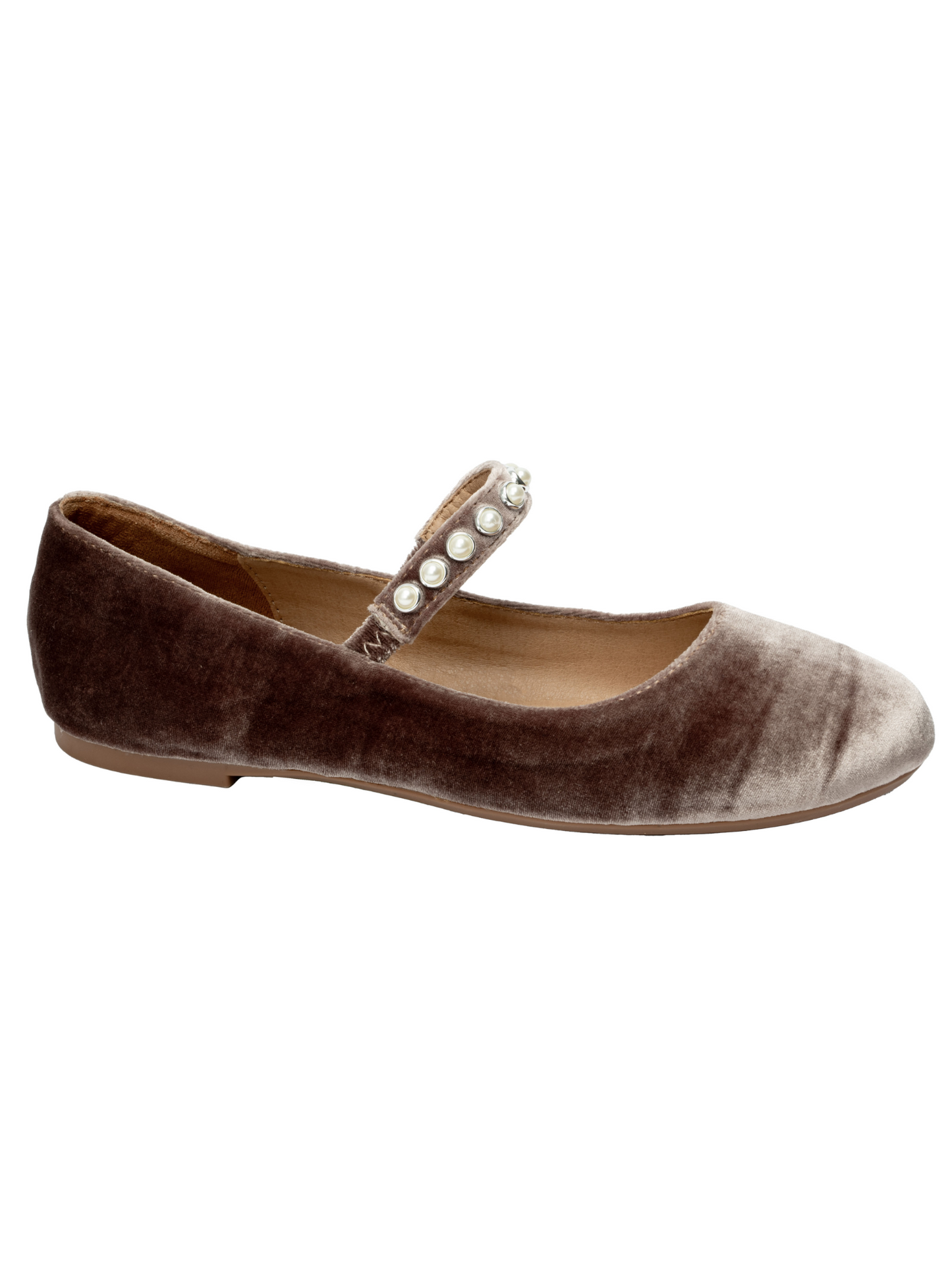 Corky's Tea Time Flats - Taupe Velvet