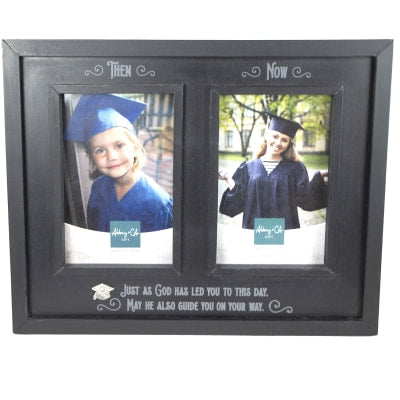 Black Then and Now Graduation Frame