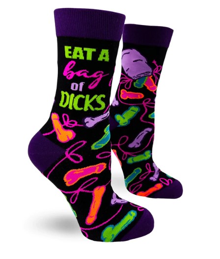 Eat A Bag of Dicks Sassy Women's Novelty Crew Socks