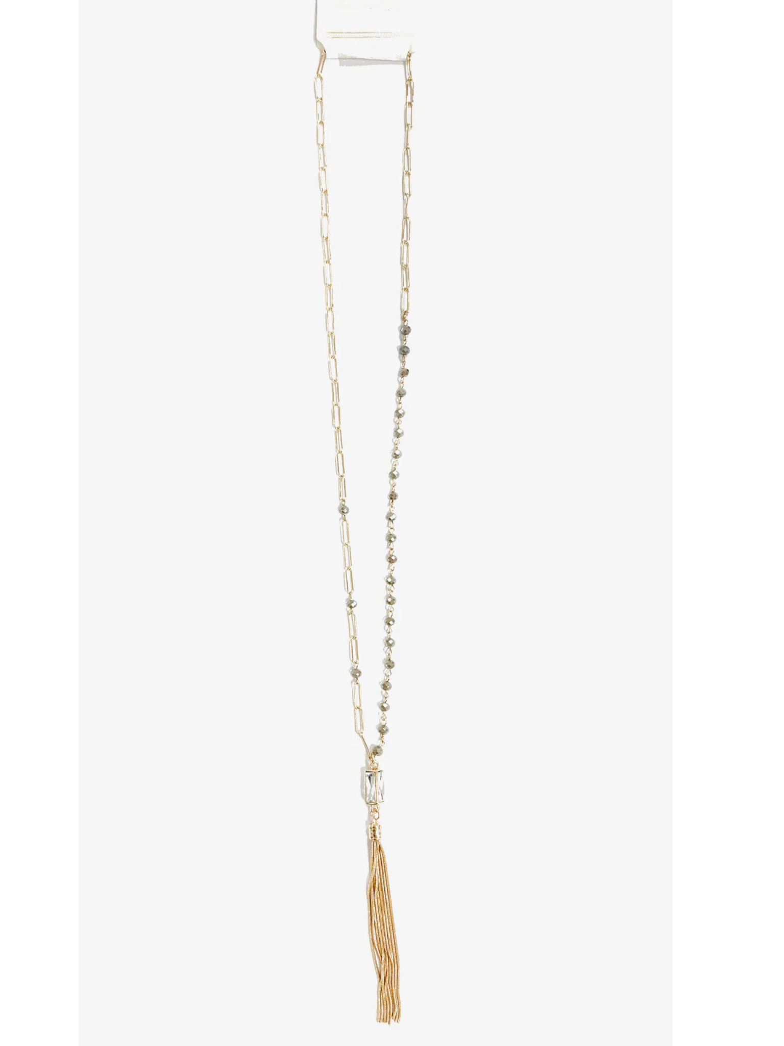 Southern Grace Long Gold Chain Necklace With Tassel