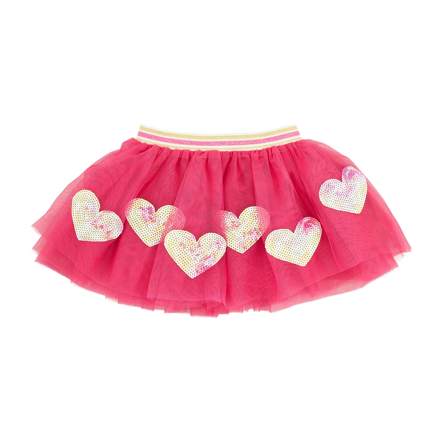 Mud Pie Girls Children Multi Heart Sequin Tutu