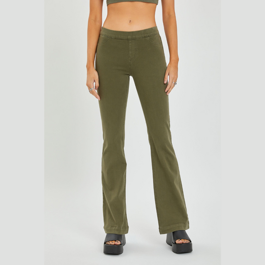 Cello Mid-Rise Flare Jegging - Military
