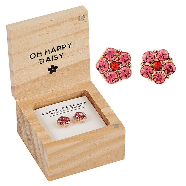Stud Earrings In Wood Boxed Gift Set