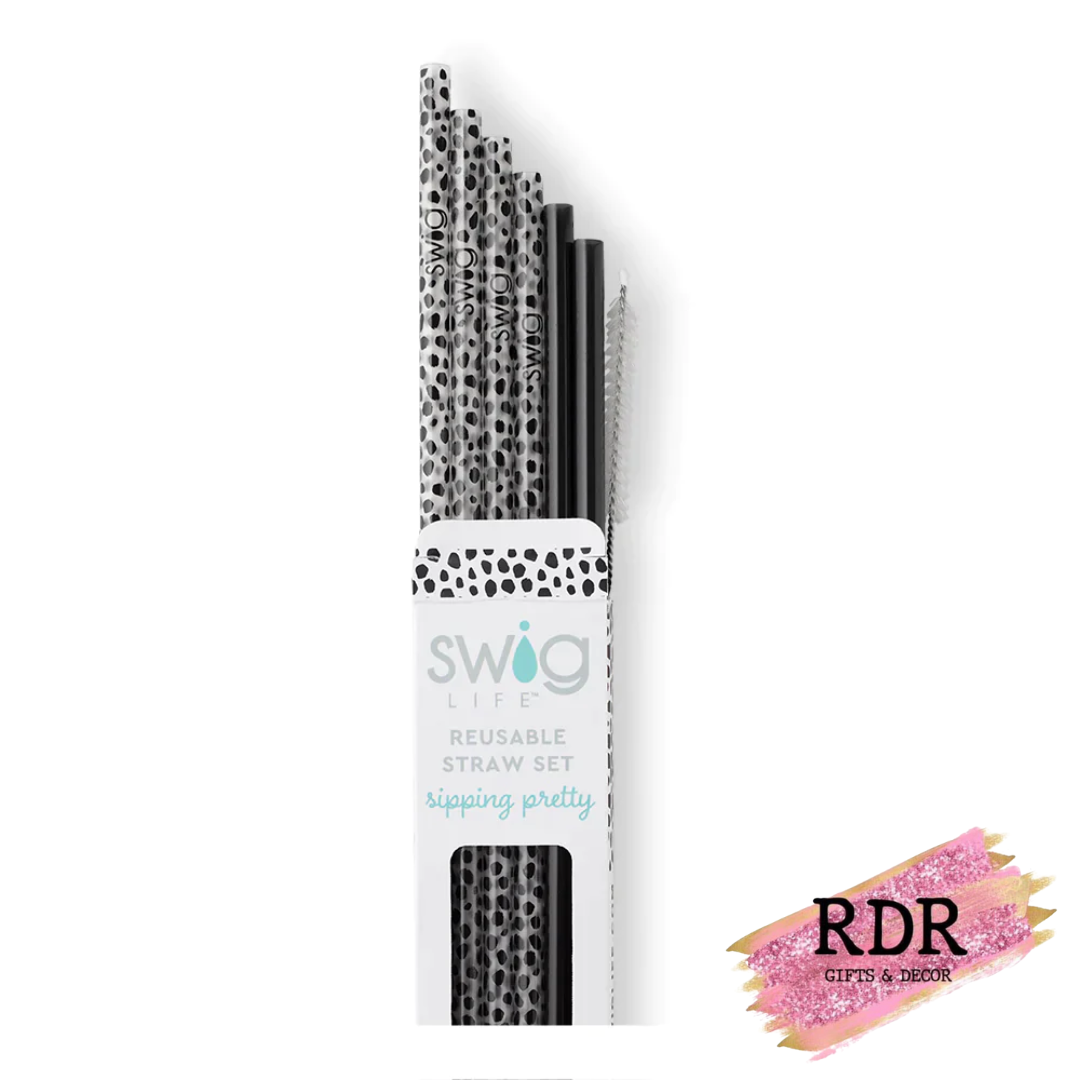 Swig Reusable Straws + Cleaning Brush