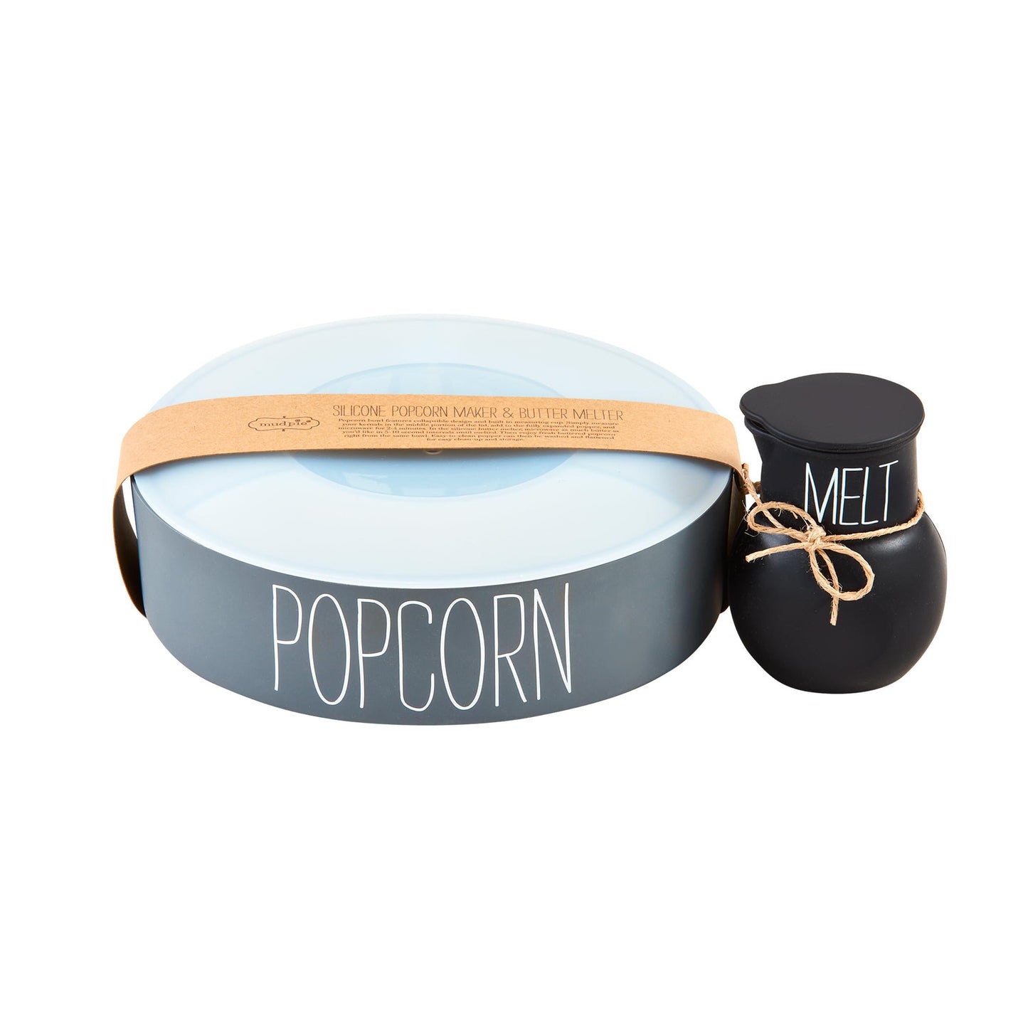 Mud Pie Collapsible Silicone Popcorn Bowl