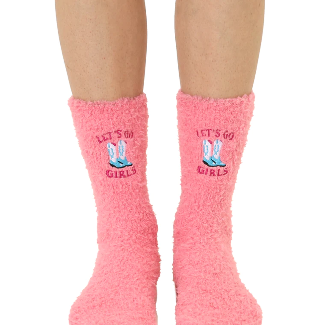 Fuzzy Boots Crew Socks