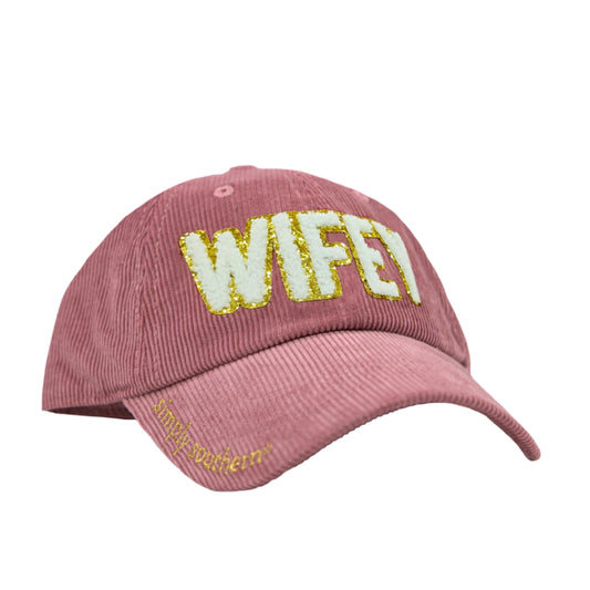 Simply Southern Wifey Sparkle Corduroy Hat