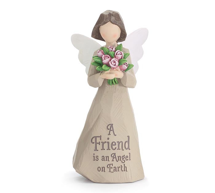 Message Angel Resin Sculpture