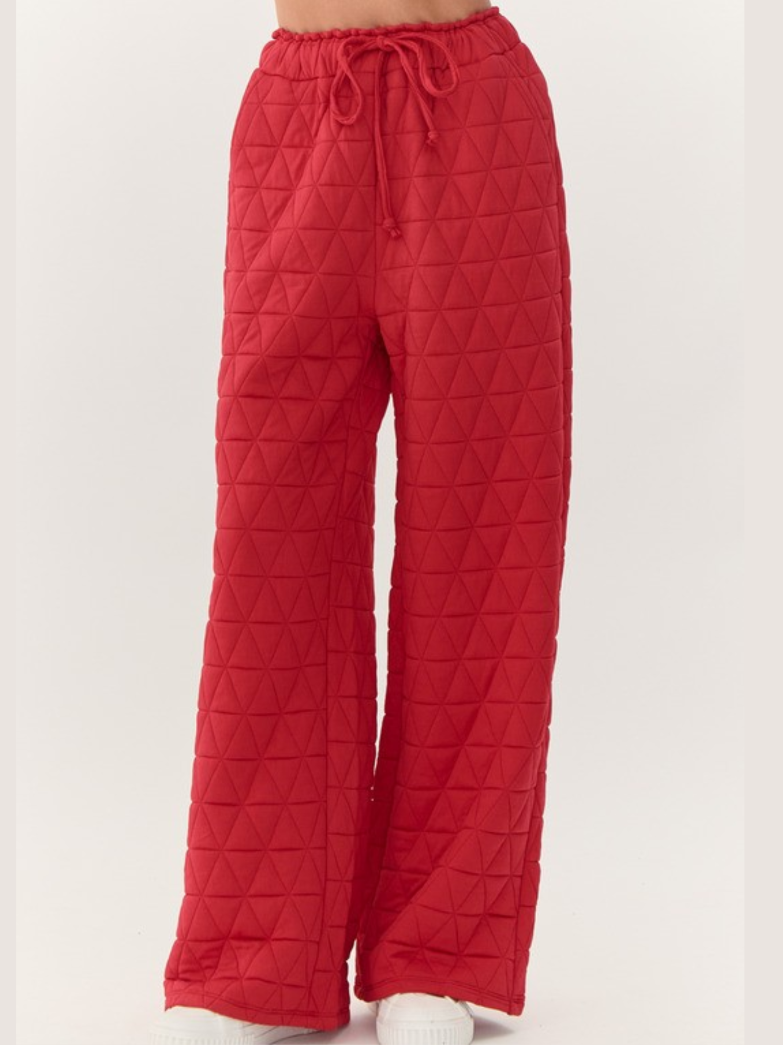 Quilted Textured Drawstring Pants