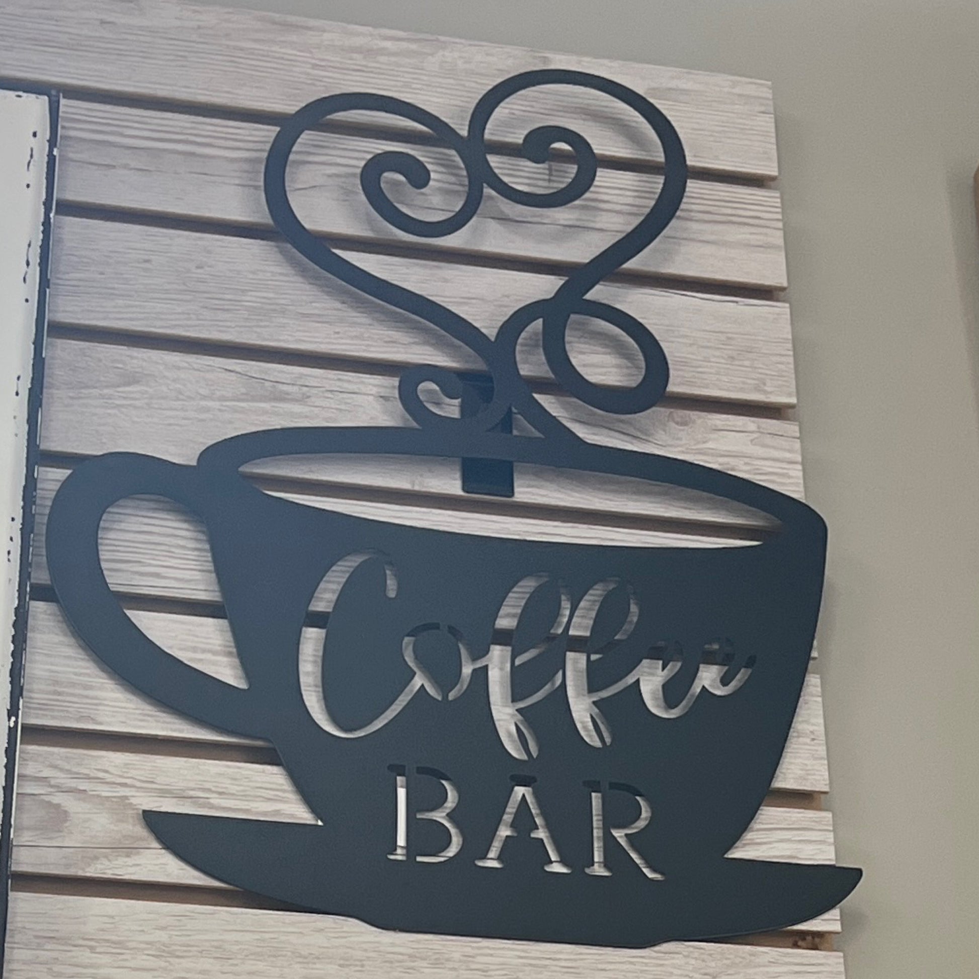 Metal Coffee Cup Coffee Bar Sign