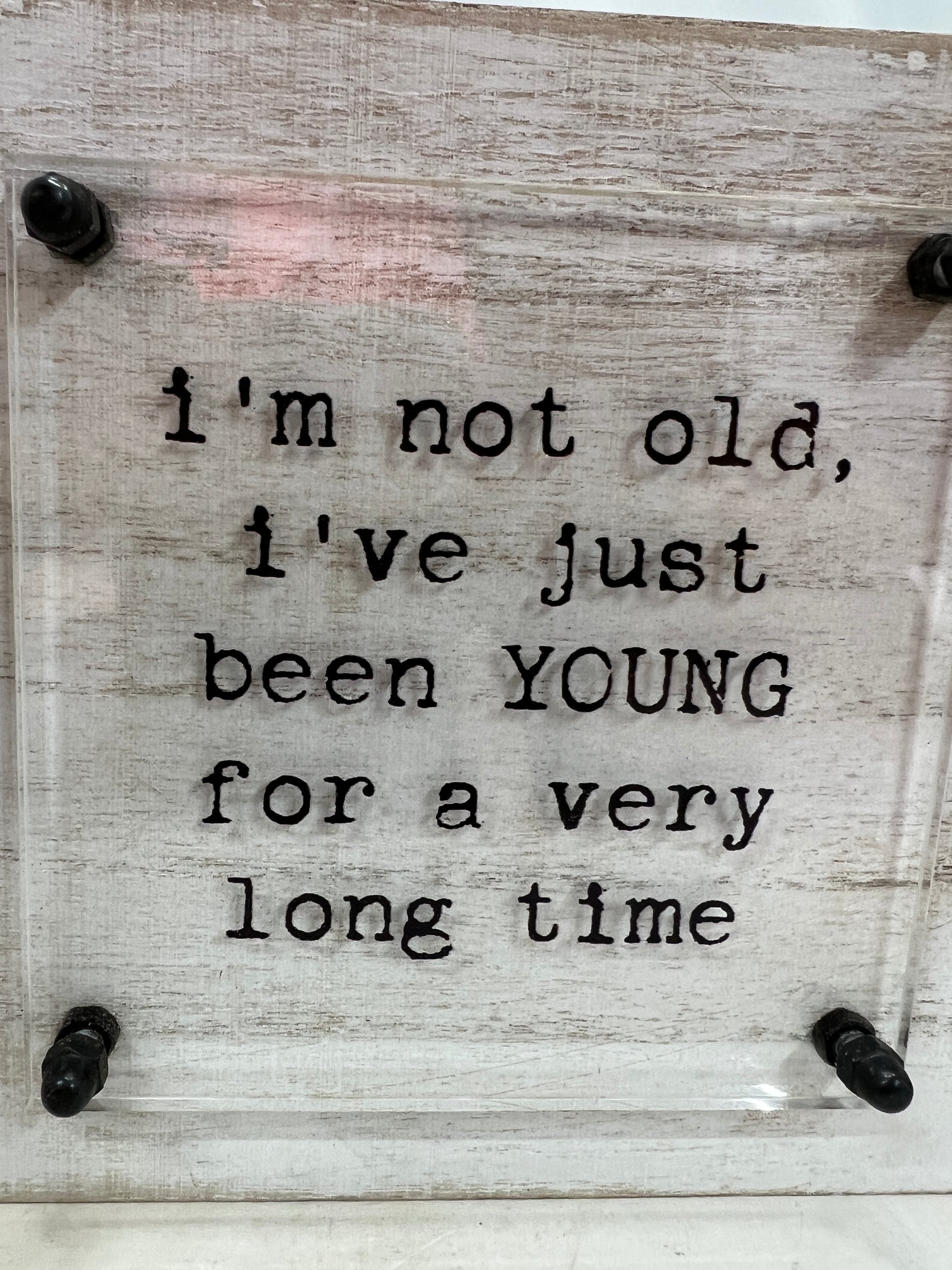 6" Square Acrylic & Wood Box Sign