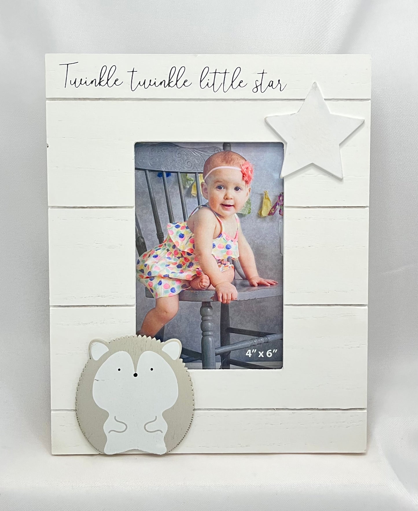 Wood Baby & Love Picture Frame With Raised Animal