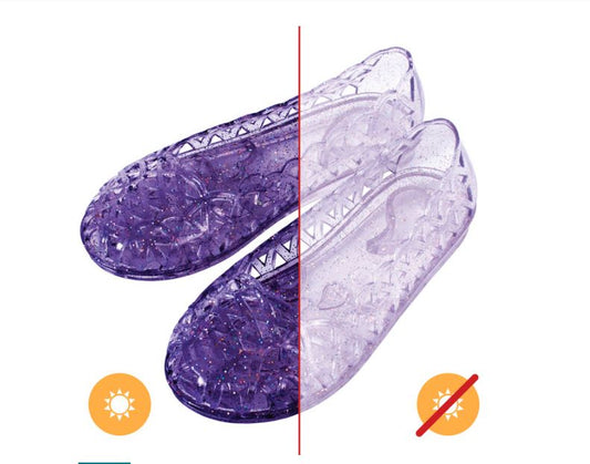 Color Changing Kids Purple Jelly Shoes