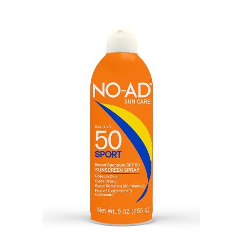 No-AD SPF 50 Sport Sunscreen Spray 9oz
