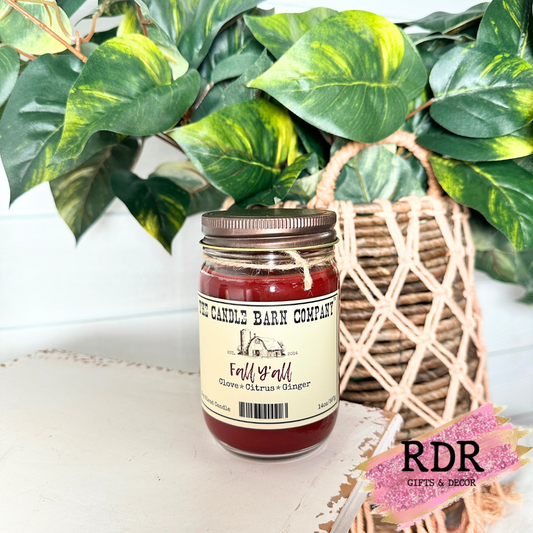 The Candle Barn Pint Jar 14oz Candle - Fall Scents