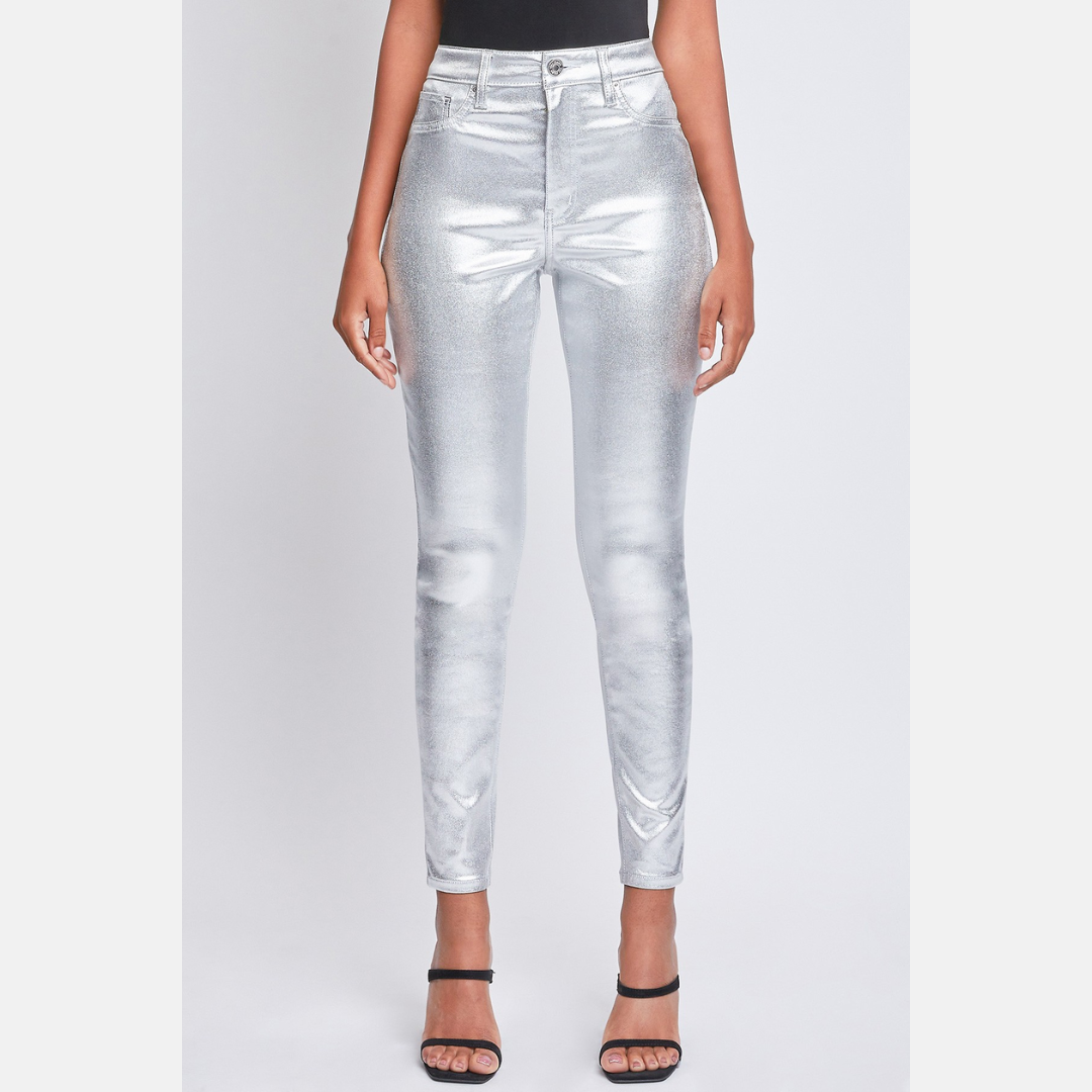 Junior High-Rise Metallic Skinny Jean