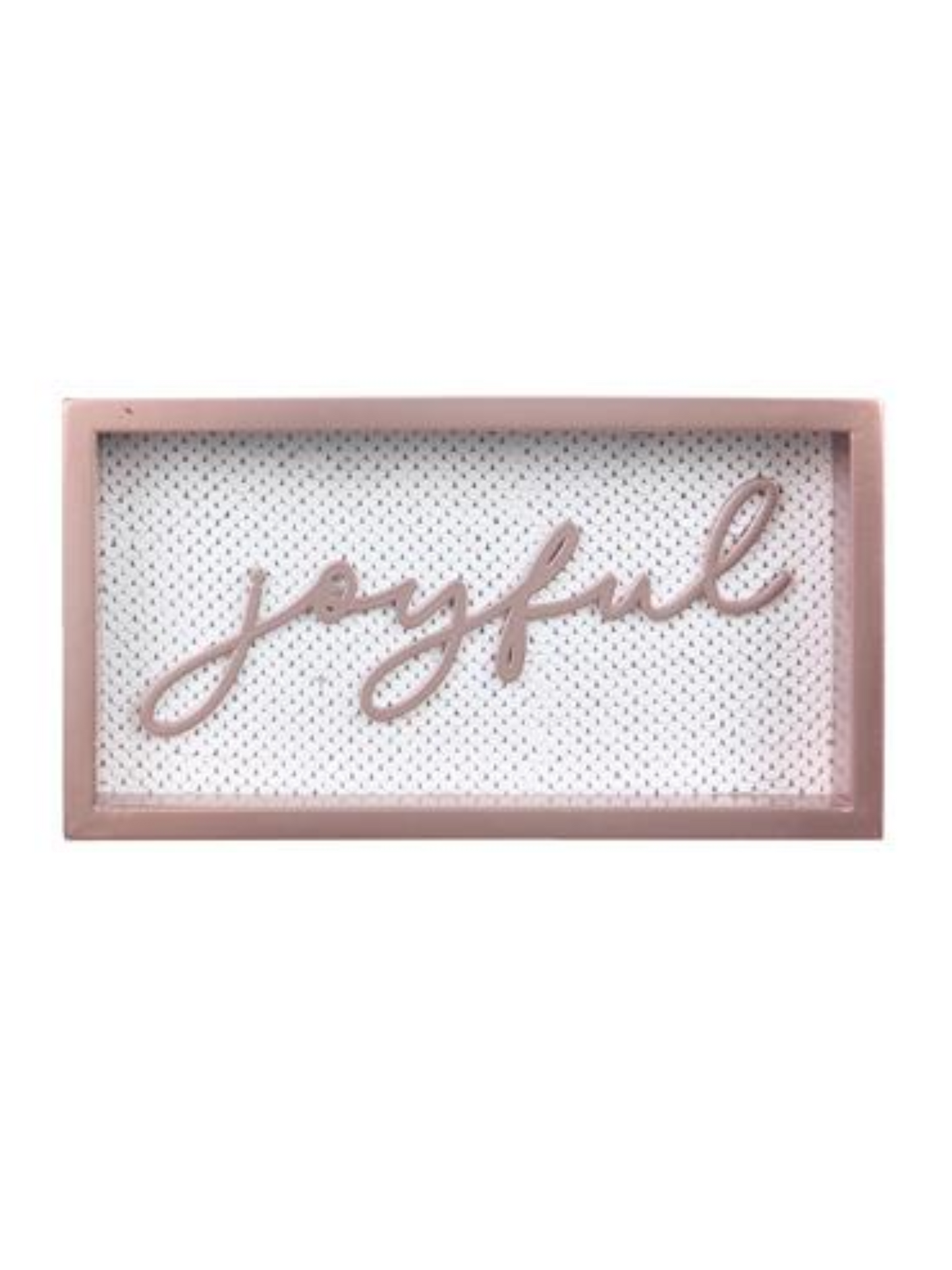 Wood Sequin Tabletop Sign With Cutout Word