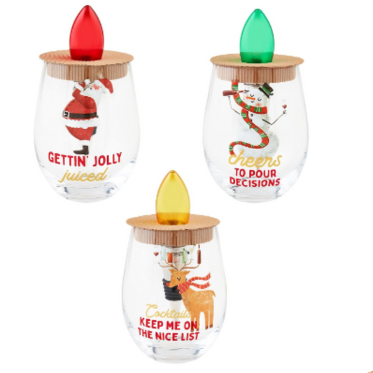 Mud Pie Light Up Stopper Set
