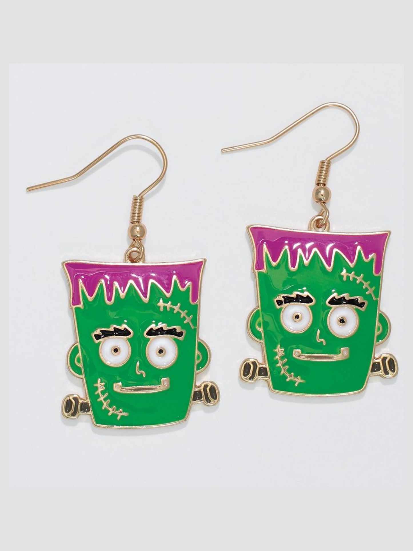Frankenstein Enamel Earrings