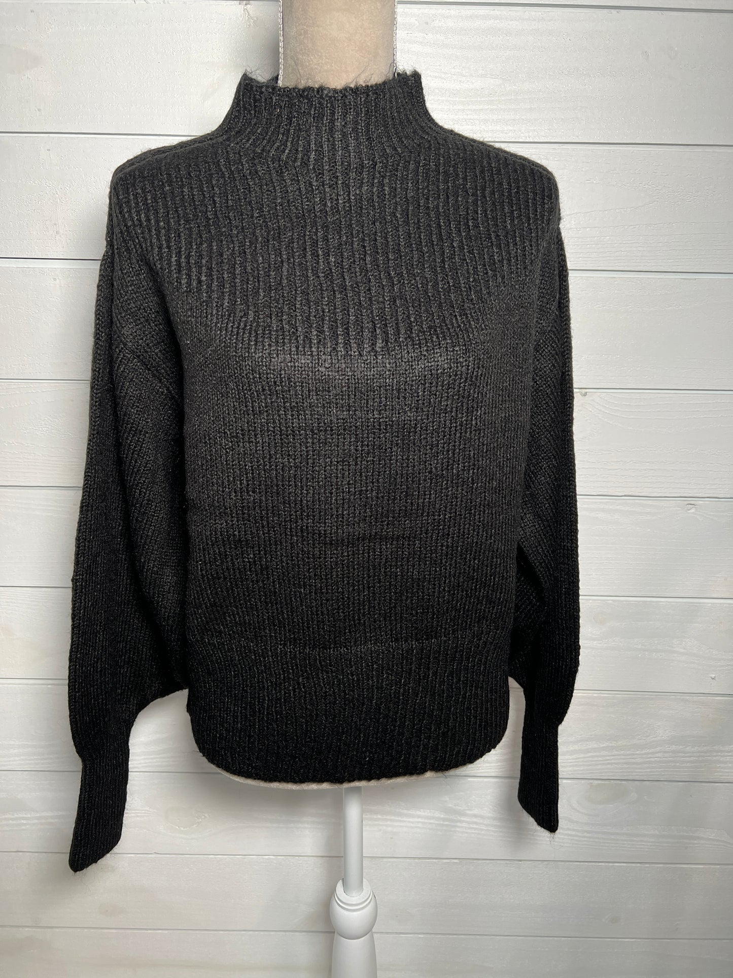 Balloon Sleeve Mock Neck Sweater