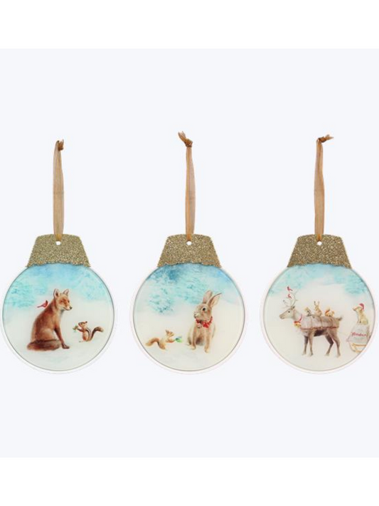 Beautiful Metal & Glass Ornaments With Animals