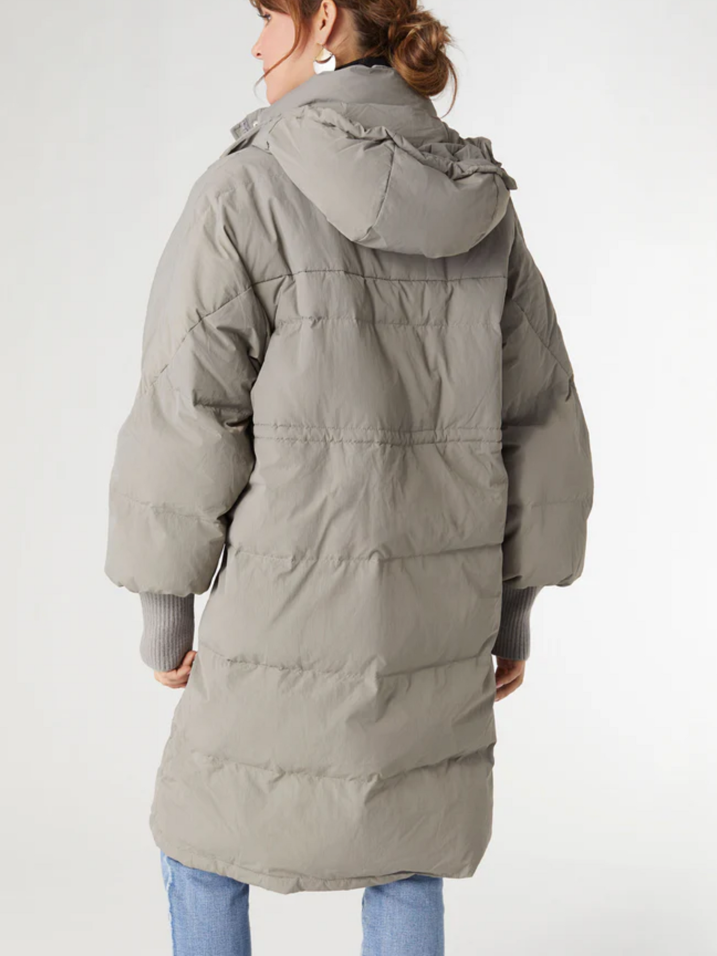 Relaxed Down Puffer Jacket With Hood