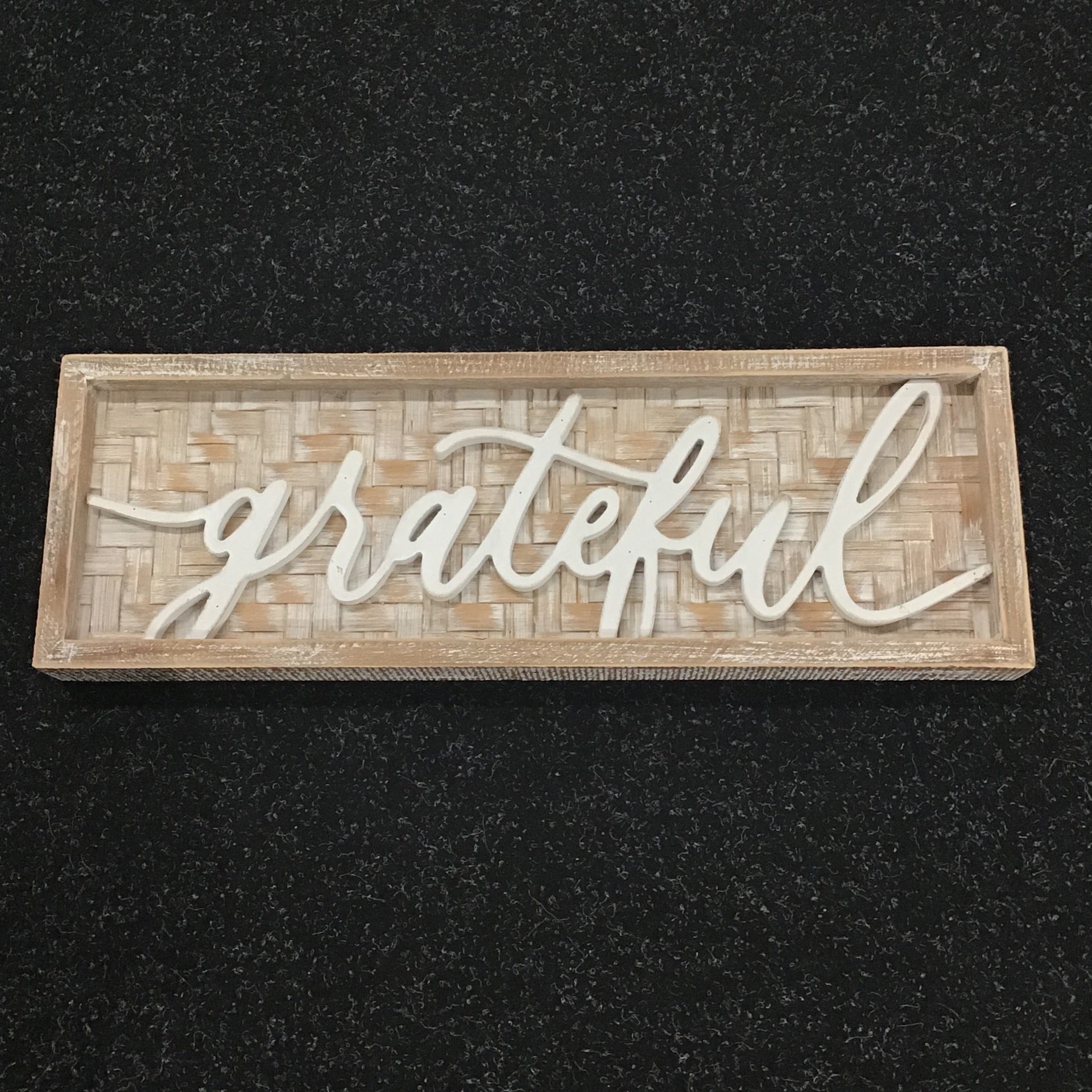 Wood Grateful Frame Decor