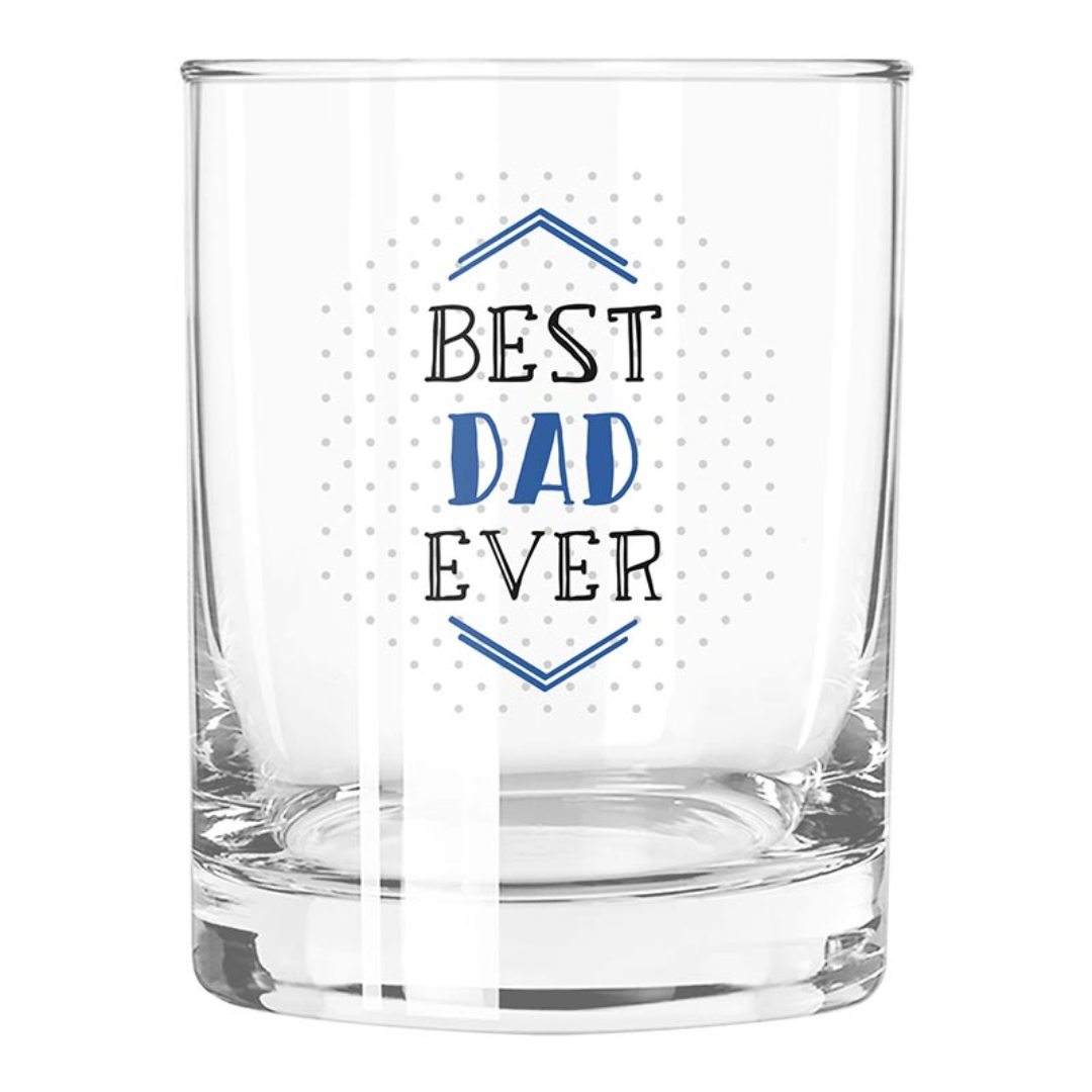 Best Dad Ever Rock's Glass