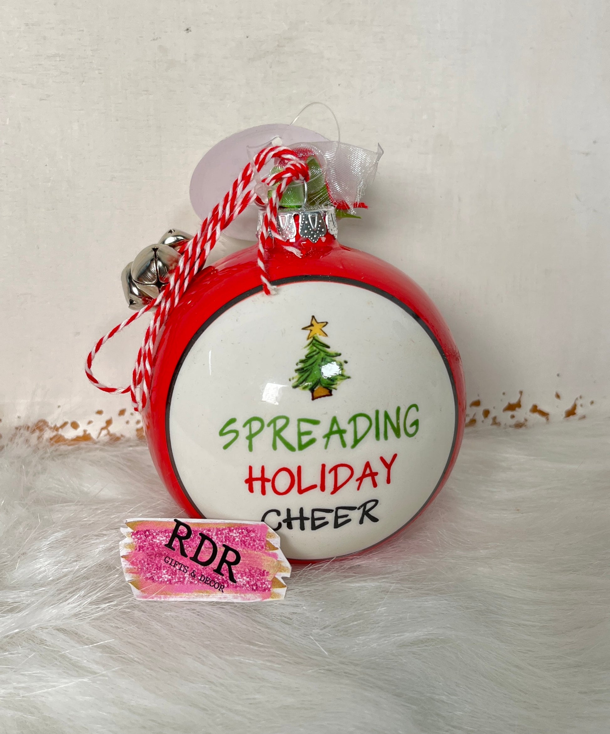 Tractor Spreading Holiday Cheer Ornament