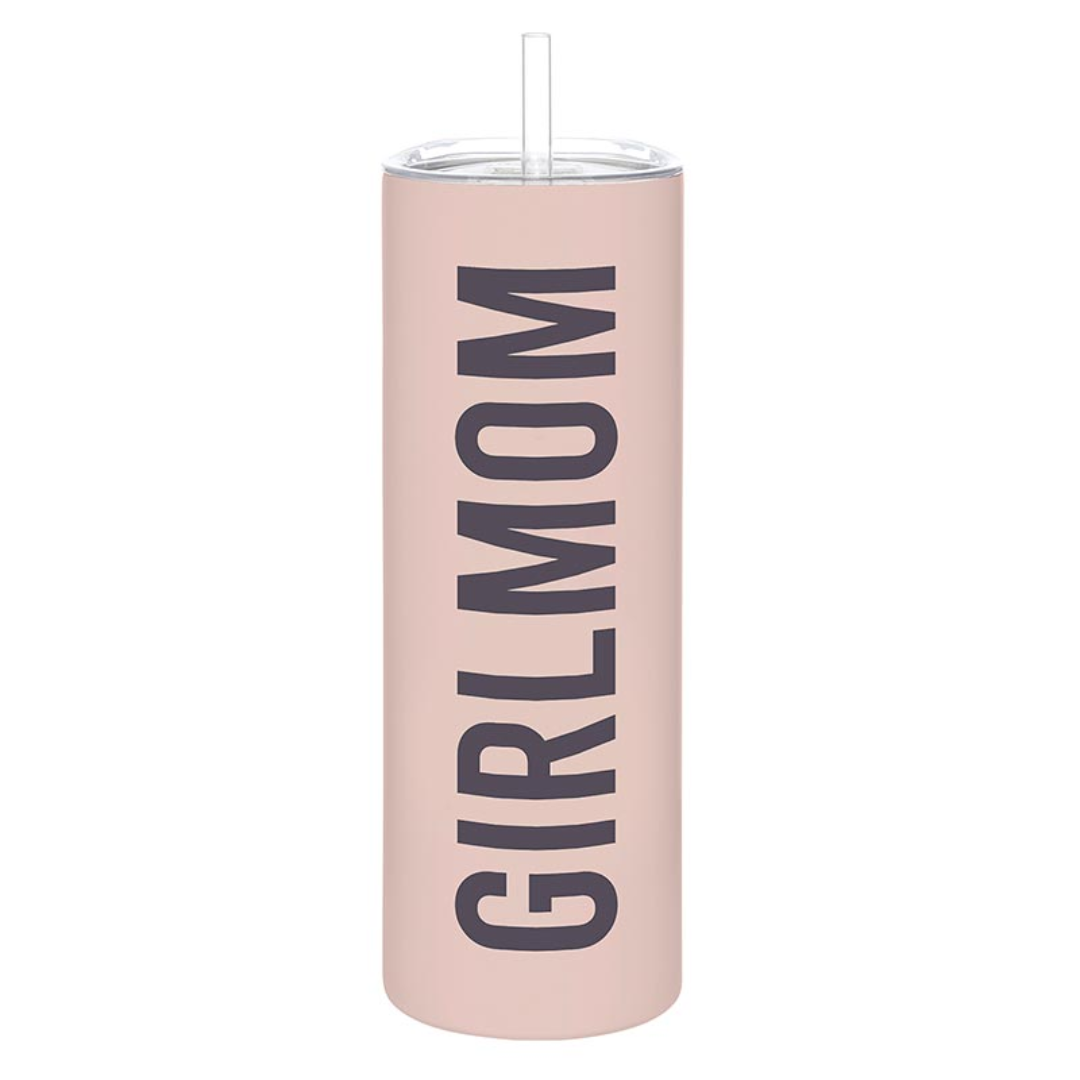 Skinny Tumbler With Straw-MOM