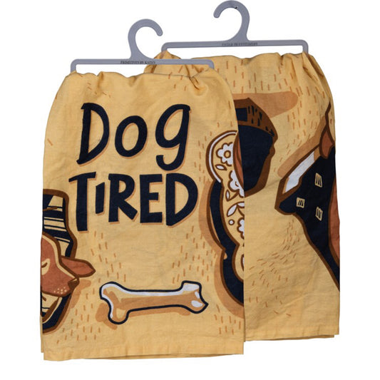 Dog Tired Tea Towel