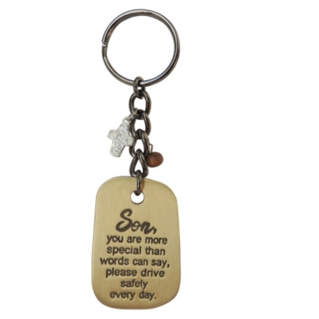 Men's Key Chains With Cross Dangle