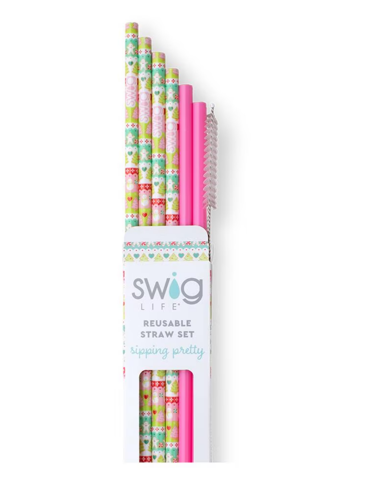 Swig Reusable Straws + Cleaning Brush