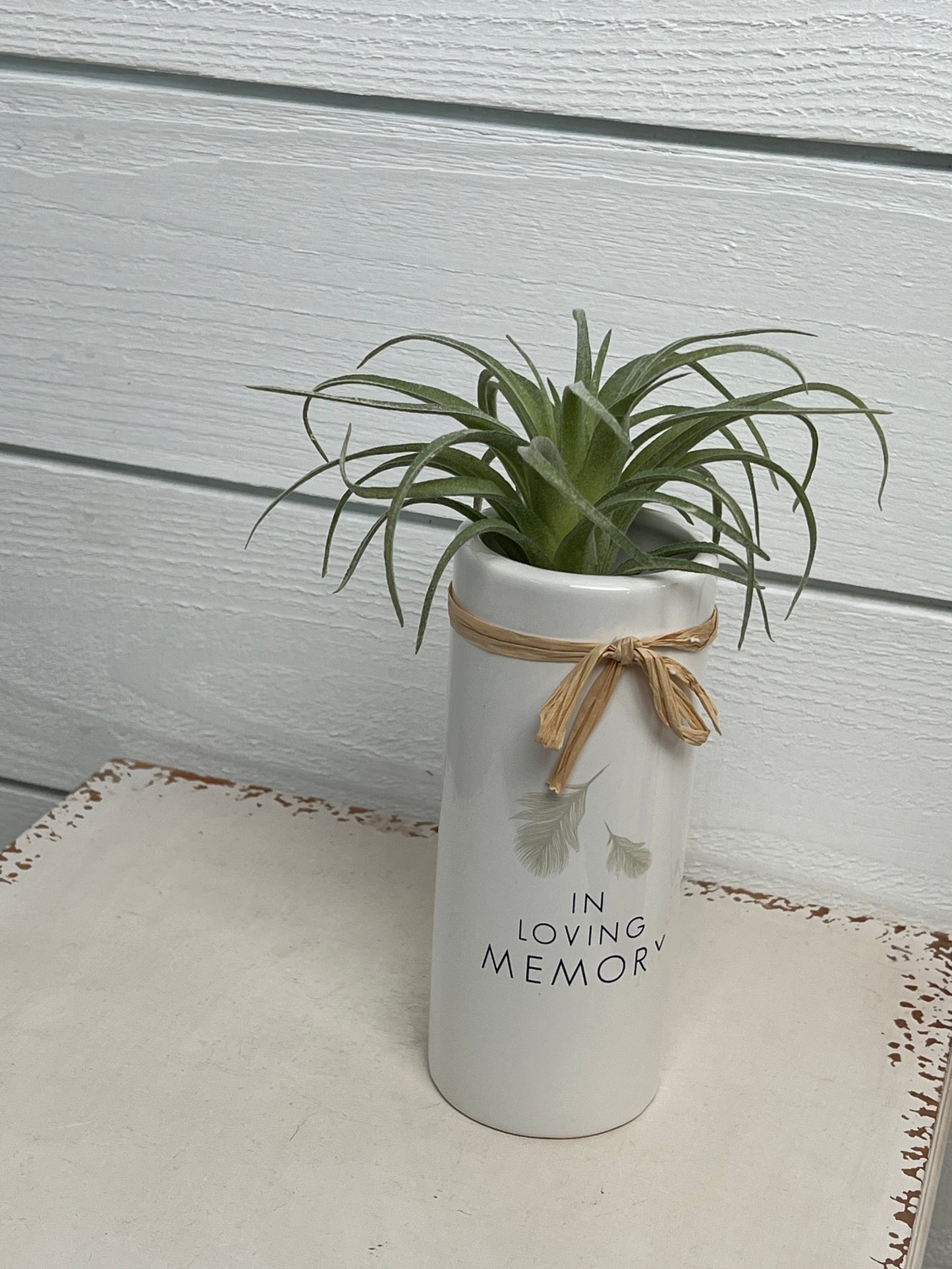 White Ceramic Mini Bereavement Vase