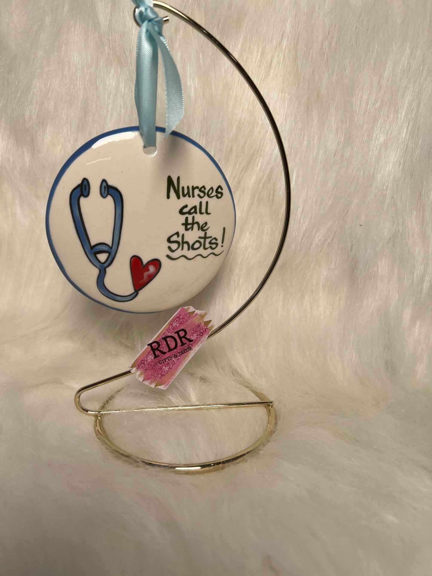 Nola Watkins Health Professionals Round Hand Painted Ornament