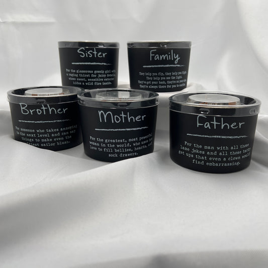 Black Jar 3 Wick "Family" Candle