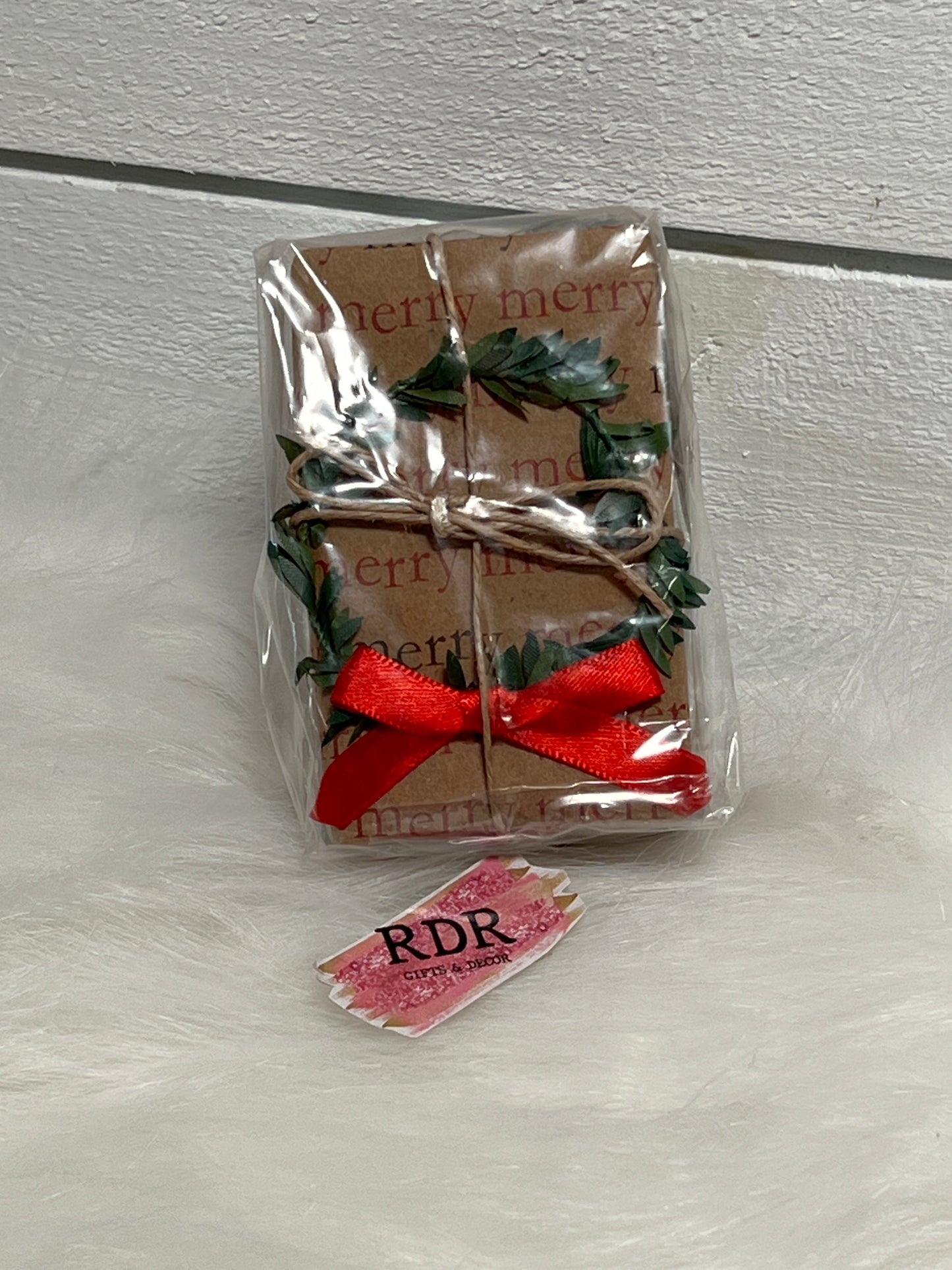 Two Pack Lodge Soap with Christmas Embellishments