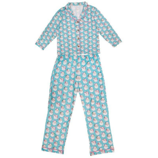 Simply Southern PJ Set With Buttons on Top- Santa