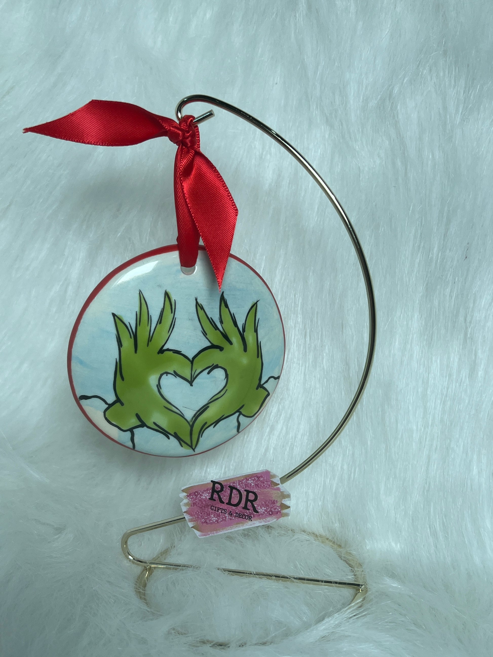 Nola Watkins Grinchmas Round Hand Painted Ornament
