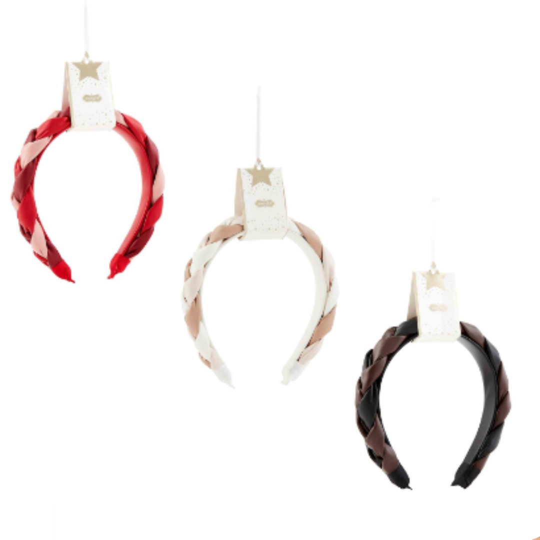 Mud Pie Women's Braided Leather Headband