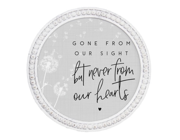 Gone From Our Sight Round Bead Inlay Wall Plaque