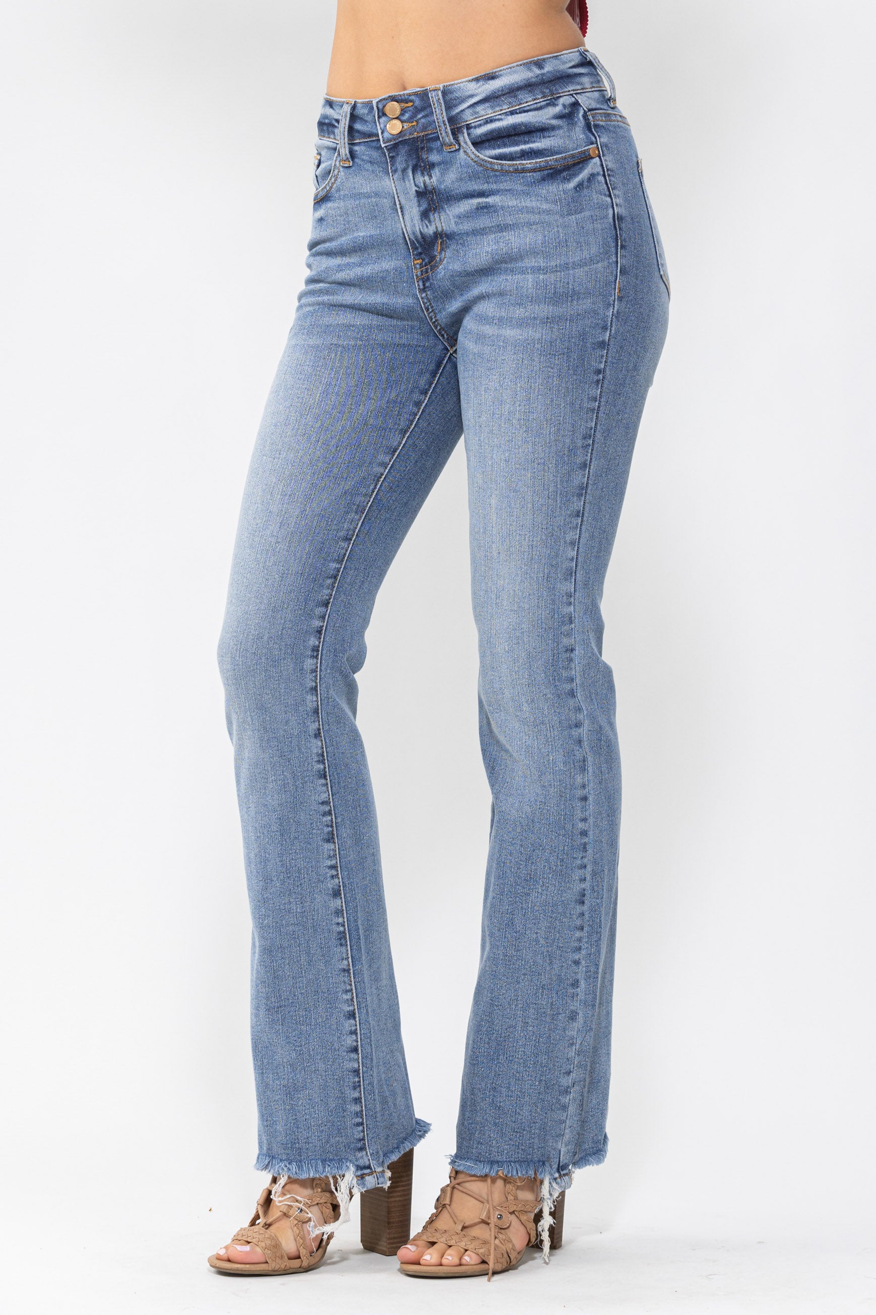 Judy Blue HW Double-Button Bootcut
