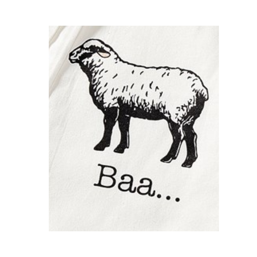 Farm Animal Says Tea Towel