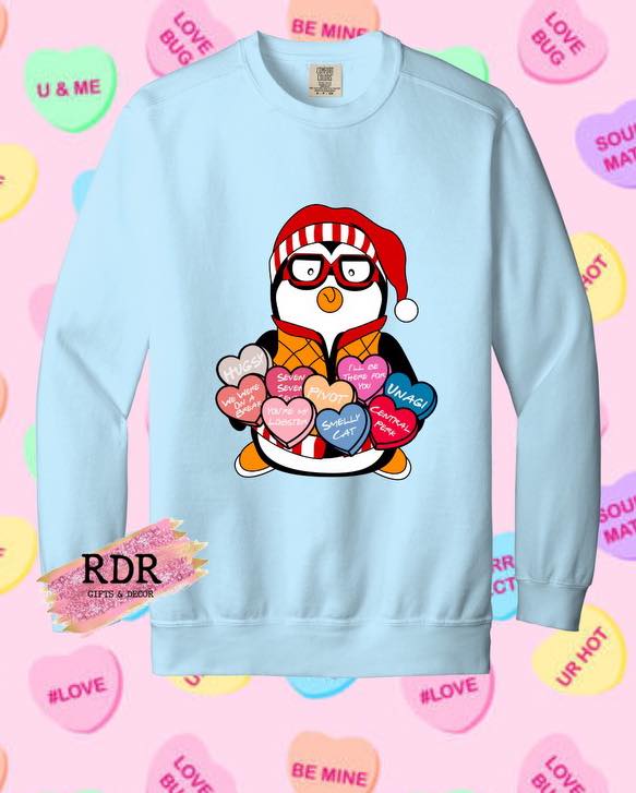 Penguin Valentine Candy Heart