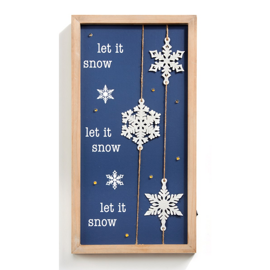 Framed LED Snowflake Wall Sign