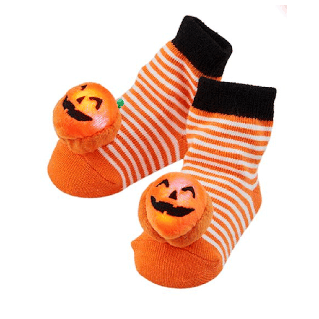 Mud Pie Halloween Light Up Socks- 0-12 Months