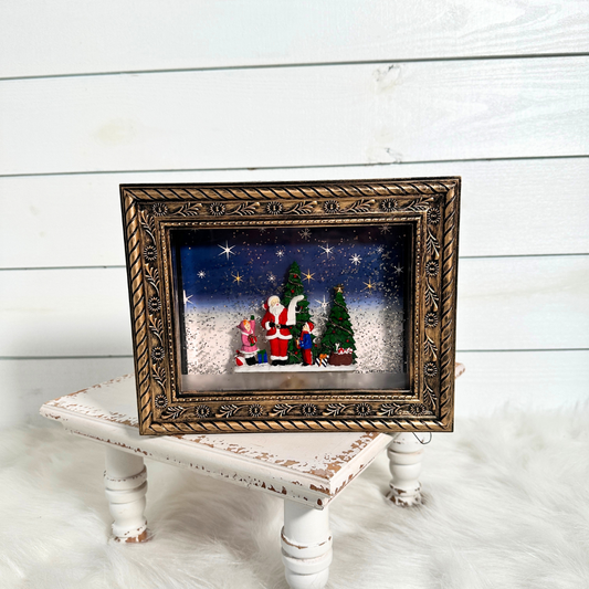 Christmas LED Framed Christmas Scene Water Lantern